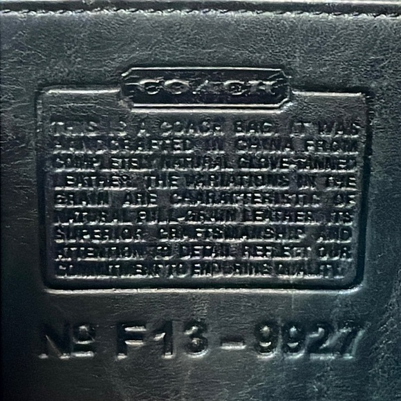 Coach Vintage Willis Unisex Leather Messenger Crossbody Shoulder Bag 9927 Black - Picture 17 of 17